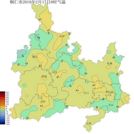 我市低温降雨天气实况(2月17日)