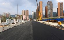 铜仁市清水大桥改扩建工程上游桥已基本完工