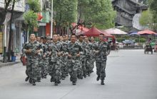 寨英镇开展民兵军事训练活动