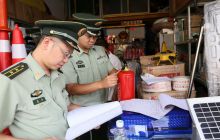 碧江区多部门联合整治消防产品市场