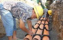 沿河县城区管网暨道路改造工程项目国庆施工忙