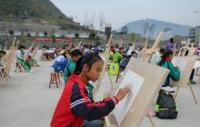 德江县举行中小学生现场书画大赛