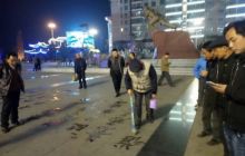 松桃广场书法热