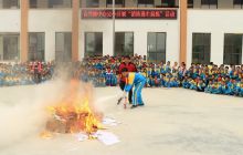 德江县合兴完小：加强消防安全演练 提高学生自救能力