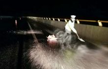 冰雪路上的“夜行侠”