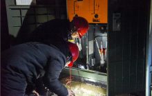 城区供电分局冒严寒连夜抢修居民小区电力设施