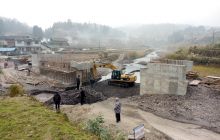 松桃县寨英镇竹叶湾桥建设工程如火如荼