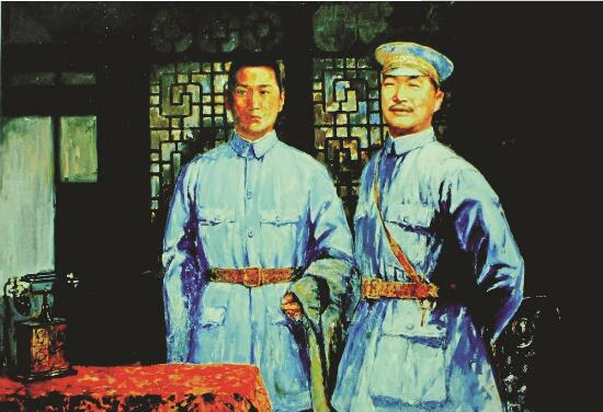 周逸群烈士塑像.