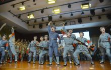 铜仁市首台大型音乐舞蹈史诗《永恒的丰碑—木黄·木黄》在武警铜仁市支队演出