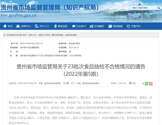 【曝光台】别买！这23批次食品抽检不合格