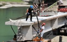 小江口桥梁建设如火如荼