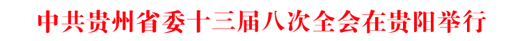 中共贵州省委十三届八次全会在贵阳举行