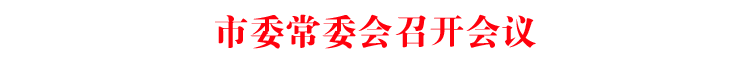 市委常委会召开会议