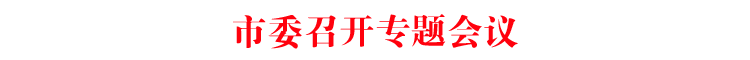 市委召开专题会议