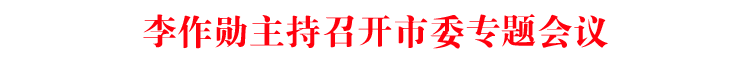 李作勋主持召开市委专题会议