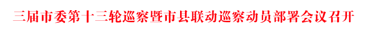 三届市委第十三轮巡察暨市县联动巡察动员部署会议召开