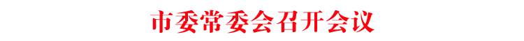 市委常委会召开会议