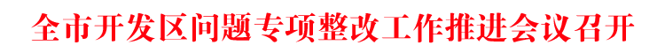 全市开发区问题专项整改工作推进会议召开