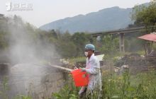 乌江沙沱水电站德江库区集镇卫生防疫人员为淹没地面消毒