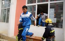 德江举行防空警报试鸣暨疏散演练