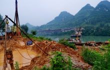 铜玉城际双线高铁——锦江双线特大桥正在紧张建设