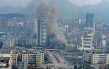 铜仁城区一商铺起火 无人员伤亡