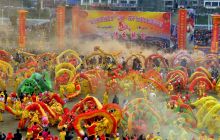 118条“仡佬毛龙”闹新春  吸引上万观众