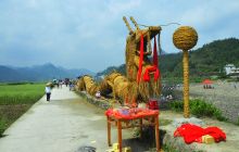 瓦屋侗乡创意稻草人引数千人观赏