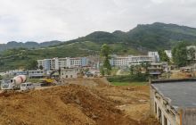 德江县乌江46米大道连接乌江农林经济学院工程紧张施工