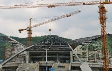 德江一中体育馆建设如火如荼