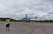 万山国家矿山公园暨夜郎谷峡谷风景区旅游直升机成功首航