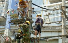 松桃电工，炎炎烈日忙抢修