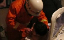 铜仁3岁女孩落入洗衣机中 消防迅速解救