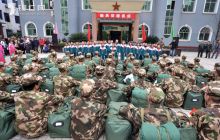 印江：首批新兵出征 红色文化壮行