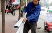 印江城区主干道实施人行道护栏